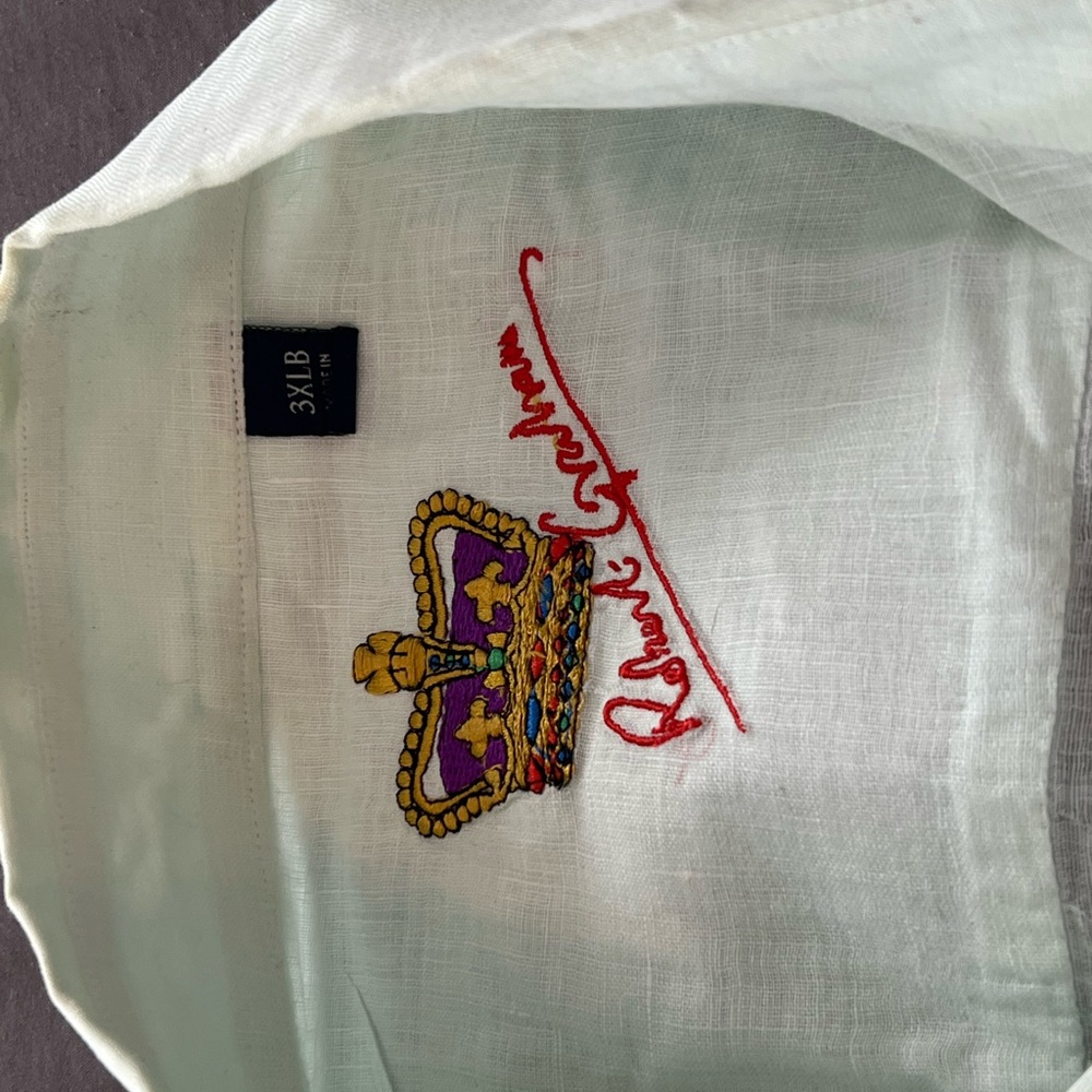 Robert Graham Green Linen Dress Shirt 4xl
